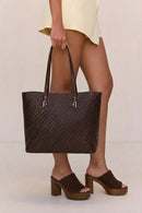 Woman Brown Platform High Chunky Heel Suede Slipper | Derimod