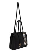 Woman Black Printed Classic Shoulder Bag | Derimod