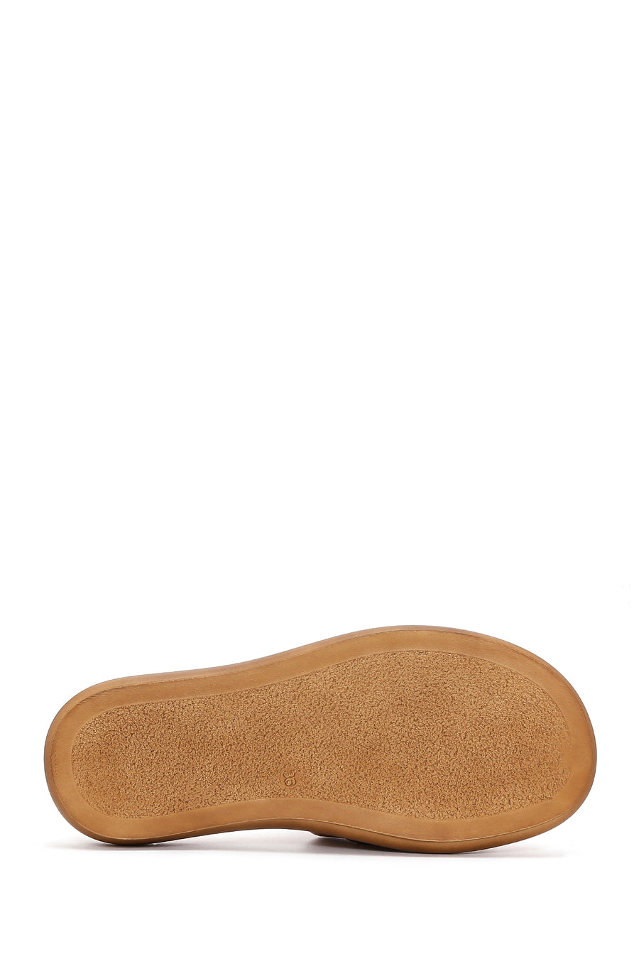 Women's Tan Leather Comfort Slippers