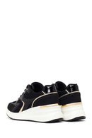 Kadın Siyah Bağcıklı Dolgu Topuklu Sneaker | Derimod