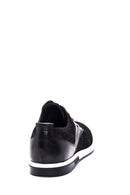 Men's Navy Blue Leather Patterned Casual Shoes | Derimod