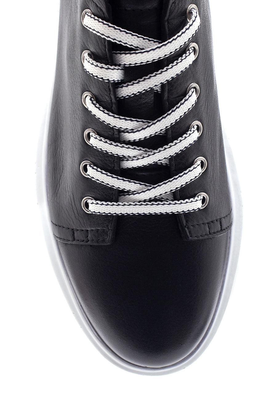 Men's Black Leather Sneaker