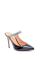 Women's Stone Detailed Heeled Slippers | Derimod