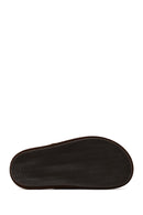 Woman Brown Suede Mule Slipper | Derimod