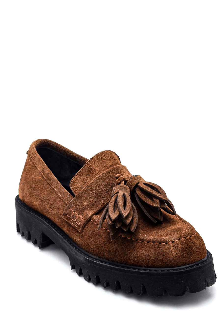 Kadın Deri Süet Loafer
