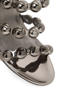Woman Anthracite High Thin-Heeled Slipper | Derimod