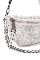 Women's White Long Strap Stone Cross Bag | Derimod