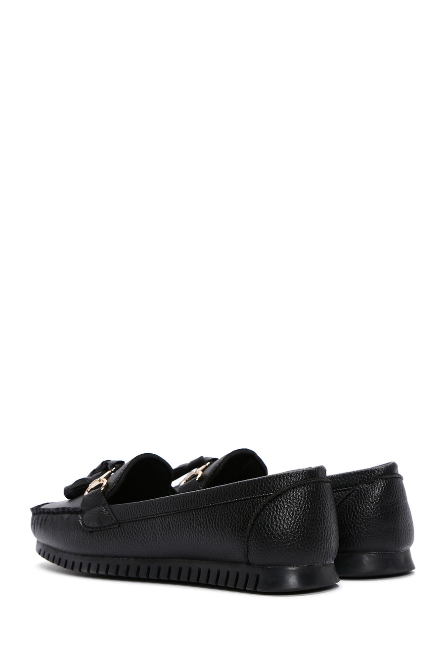 Kadın Siyah Püskül Detaylı Loafer