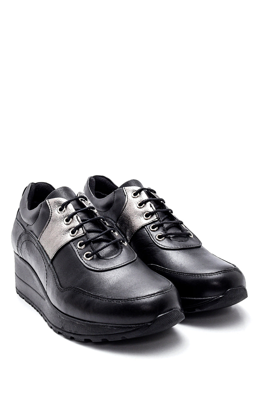 Kadın Deri Dolgu Topuk Sneaker