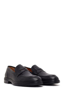 Male Black Leather Casual Loafer | Derimod