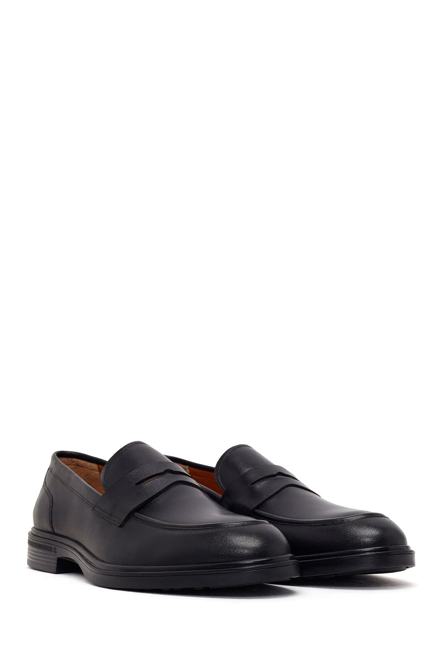 Male Black Leather Casual Loafer