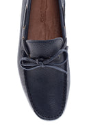 Erkek Lacivert Deri Casual Loafer | Derimod