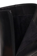 Kadın Siyah Fermuarlı İnce Topuklu Deri Bot | Derimod