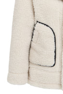 Oslo Women's Beige Reversible Teddy Coat | Derimod