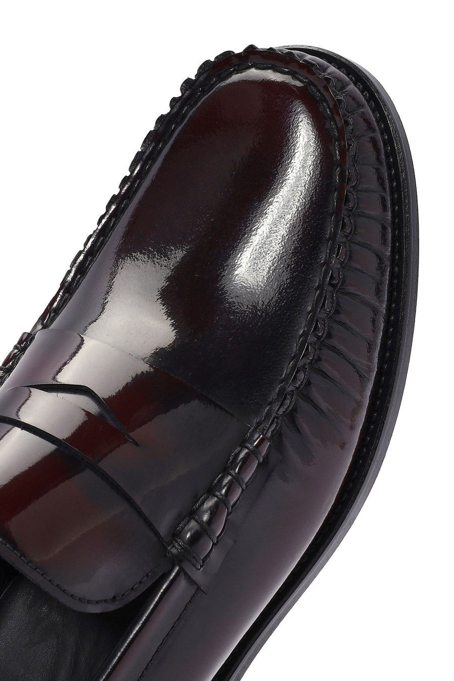 Erkek Bordo Deri Klasik Loafer