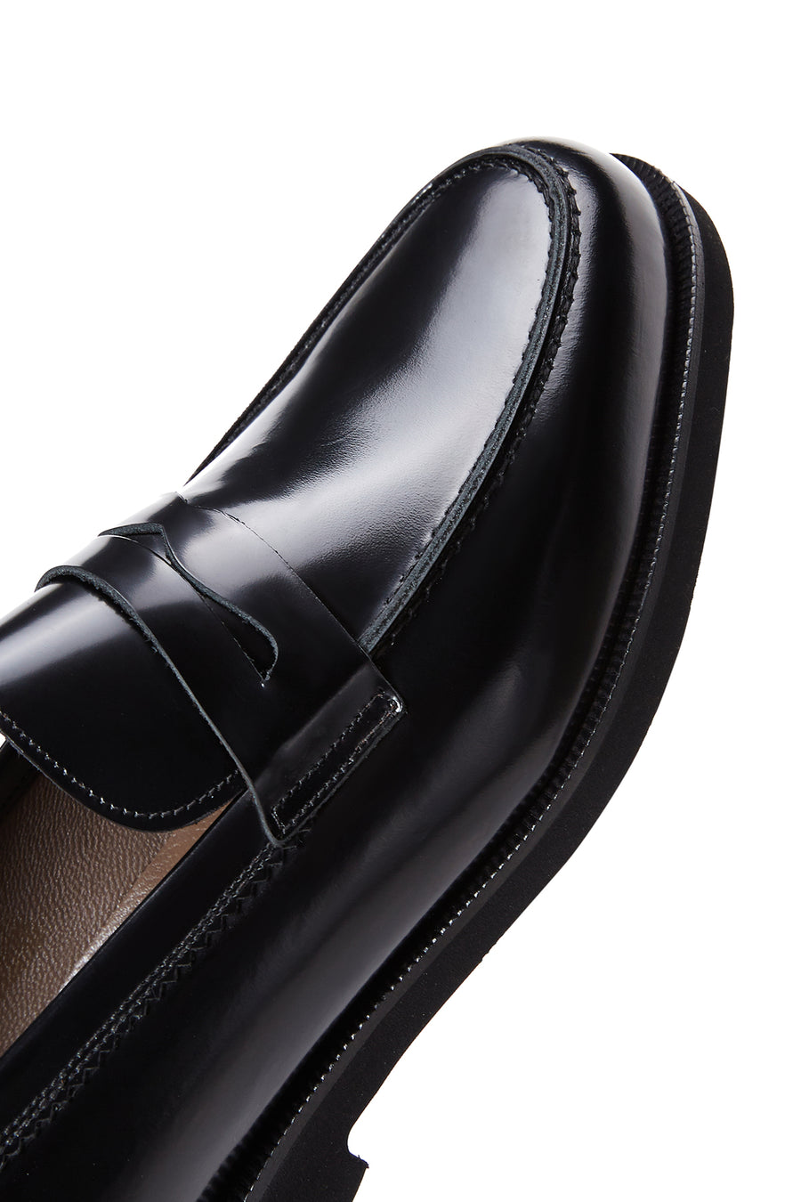 Erkek Siyah Rugan Deri Klasik Loafer