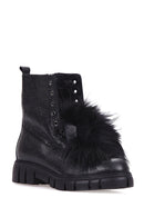 Women's Hairy Leather Boots | Derimod