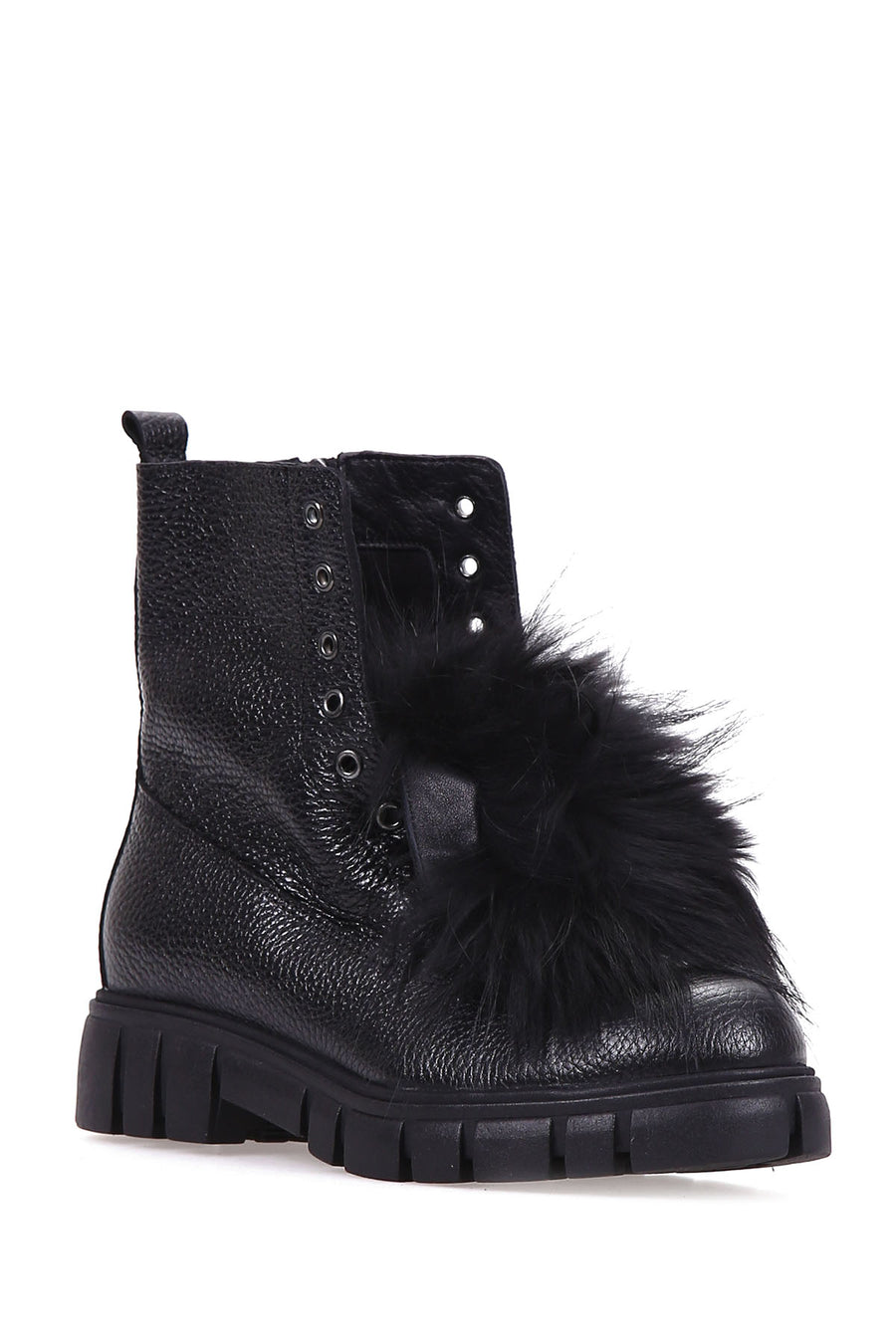 Women's Hairy Leather Boots