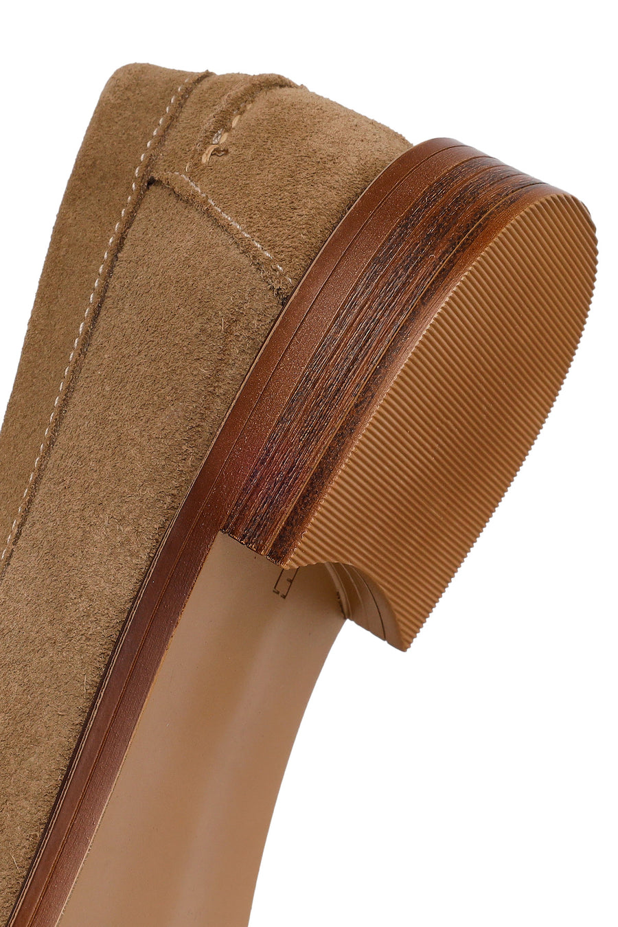 Woman Mink Tasselled Suede Leather Loafer