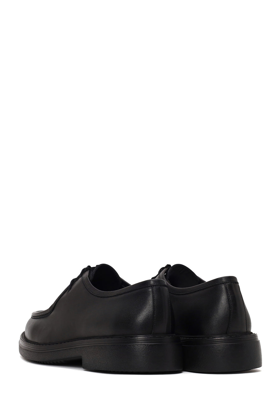 Male Black Lace-up Leather Casual Shoes