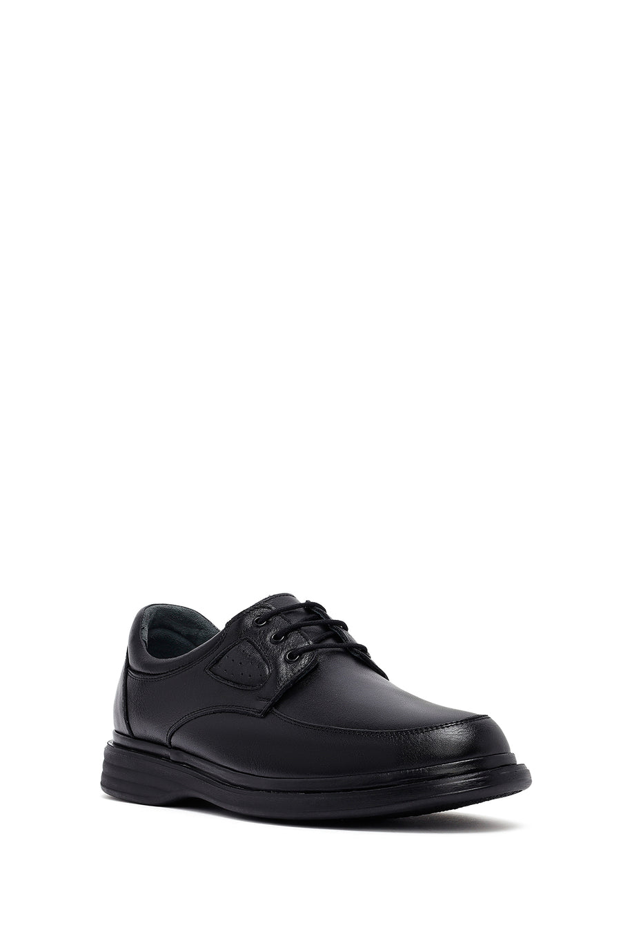 Male Black Lace-up Leather Casual Shoes
