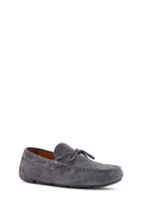 Men's Gray Suede Leather Loafer | Derimod