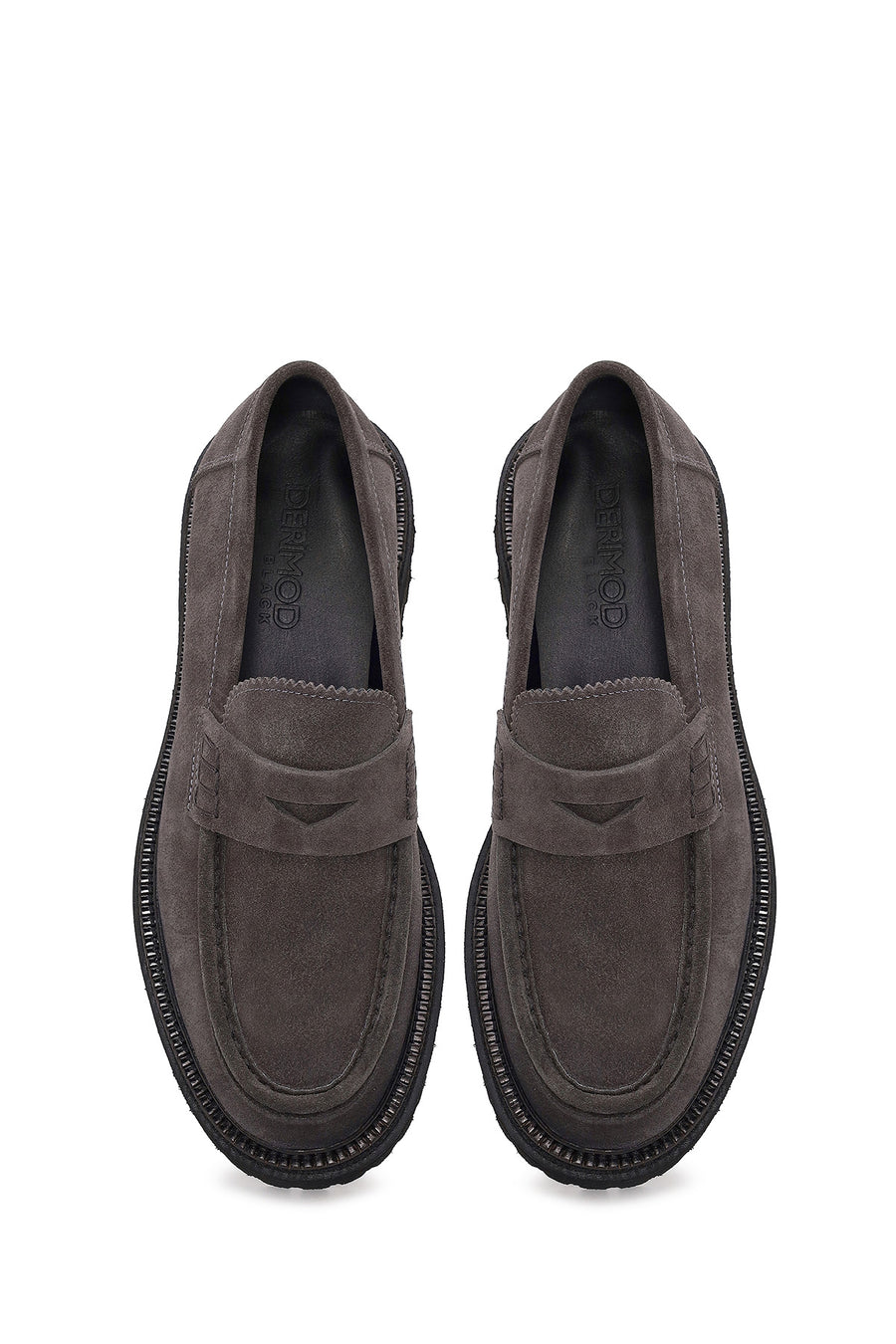 Male Gray Suede Loafers