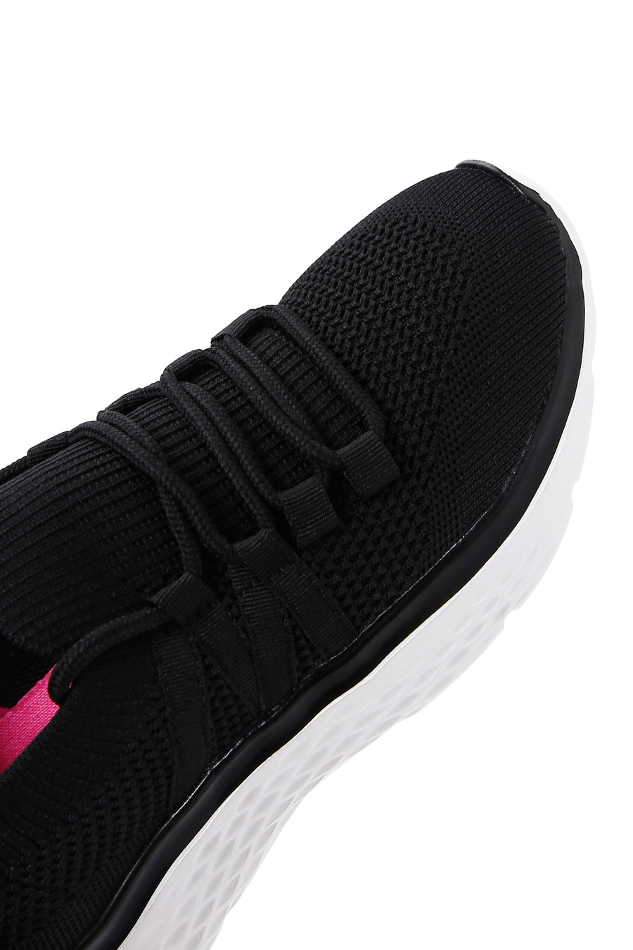 Women's Black Fabric Sneaker