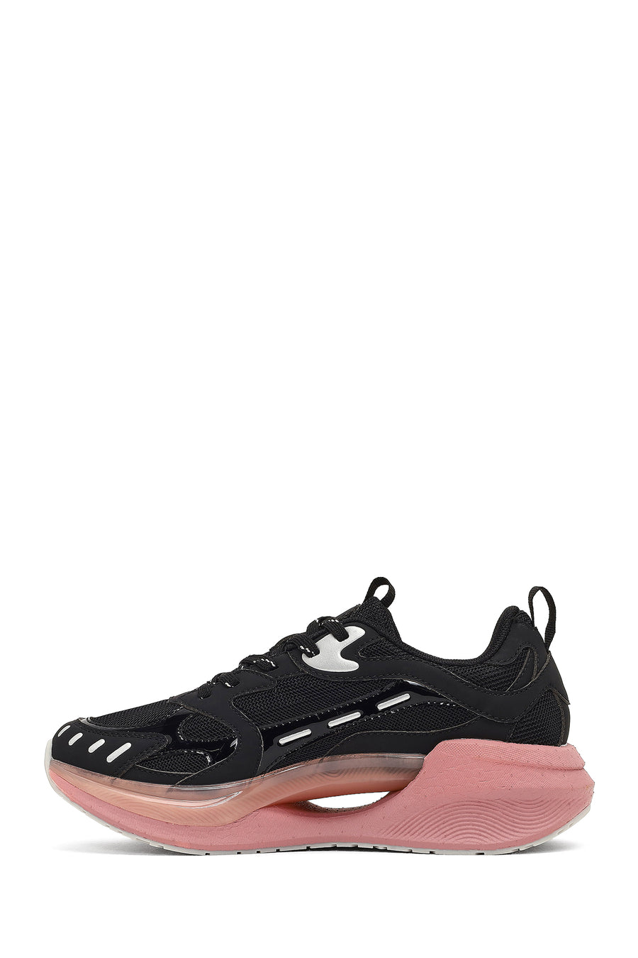 Derimod Studio Kadın Siyah Bağcıklı Kalın Tabanlı Sneaker