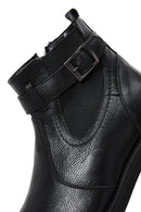 Men's Leather Zippered Boots | Derimod