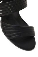 Woman Black Ankle-Buckle Slim High-Heel Sandals | Derimod
