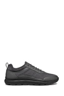 Geox Men's Grey Spherica Lace-Up Leather Sneakers | Derimod