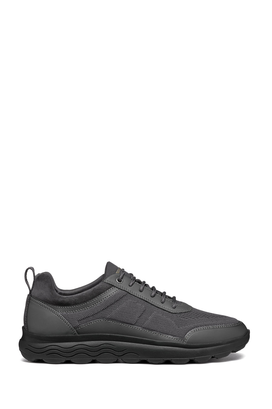 Geox Men's Grey Spherica Lace-Up Leather Sneakers U46BYC09T22C1115 | Derimod