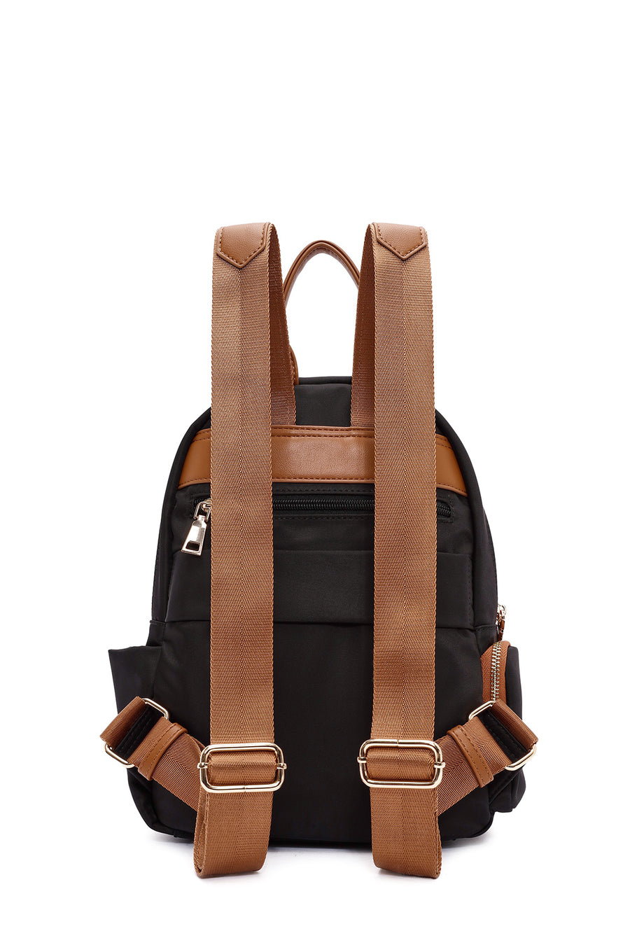 Women's Black Fabric Backpack