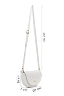 Woman White Long-Strap Printed Mini Crossbody Bag | Derimod