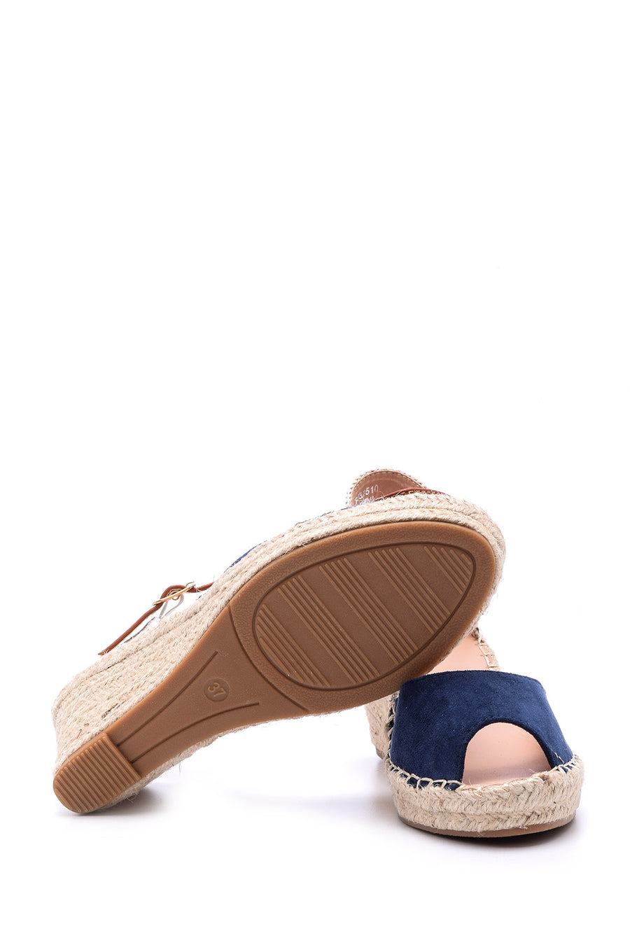 Women's Suede Wedge Heeled Espadrille Shoes
