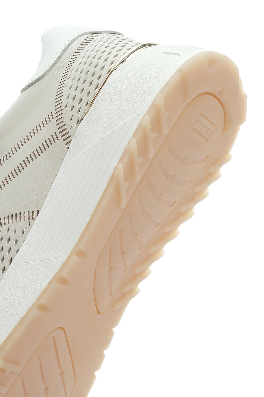 Kadın Krem Bağcıklı Kalın Tabanlı Deri Sneaker