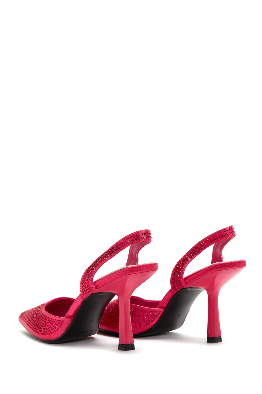 Women's Pink Stone Heeled Shoes