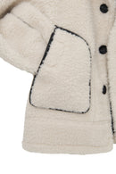 Oslo Women's Beige Reversible Teddy Coat | Derimod