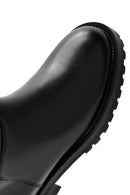 Women's Black Buckle Detailed Leather Boots | Derimod