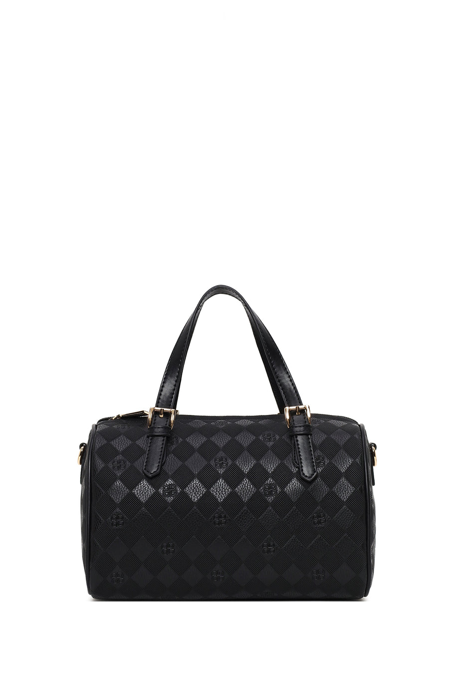 Woman Black Long-Strap Printed Shoulder Bag