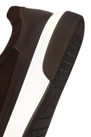 Male Brown Thick-Soled Nubuck Leather Sneaker | Derimod