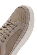 Erkek Bej Bağcıklı Kumaş Sneaker | Derimod