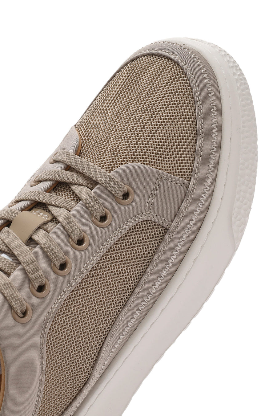 Erkek Bej Bağcıklı Kumaş Sneaker