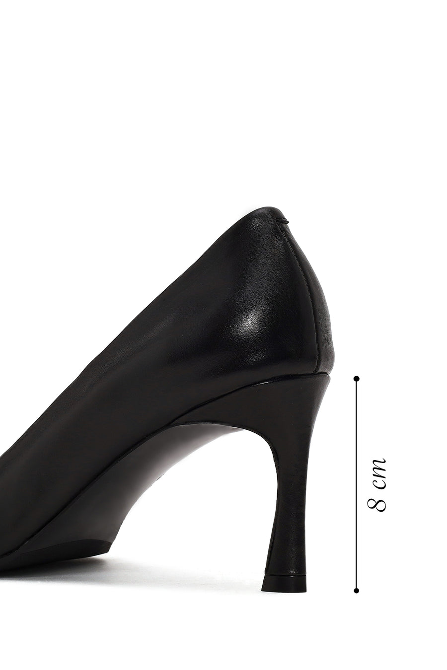 Kadın Siyah İnce Topuklu Deri Stiletto