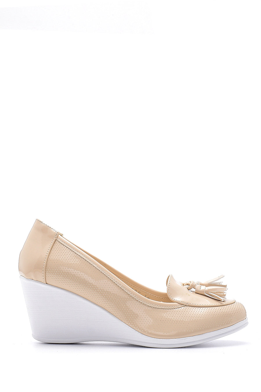 Women's Patent Leather Wedge Heeled Shoes 20SFE192316 | Derimod
