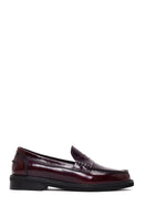 Kadın Bordo Deri Maskülen Loafer | Derimod