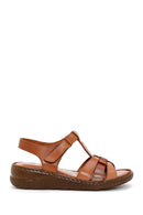 Kadın Taba Deri Comfort Sandalet | Derimod