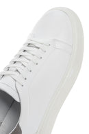 Erkek Beyaz Bağcıklı Deri Sneaker | Derimod