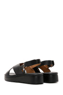 Women's Black Thick Sole Comfort Sandals | Derimod
